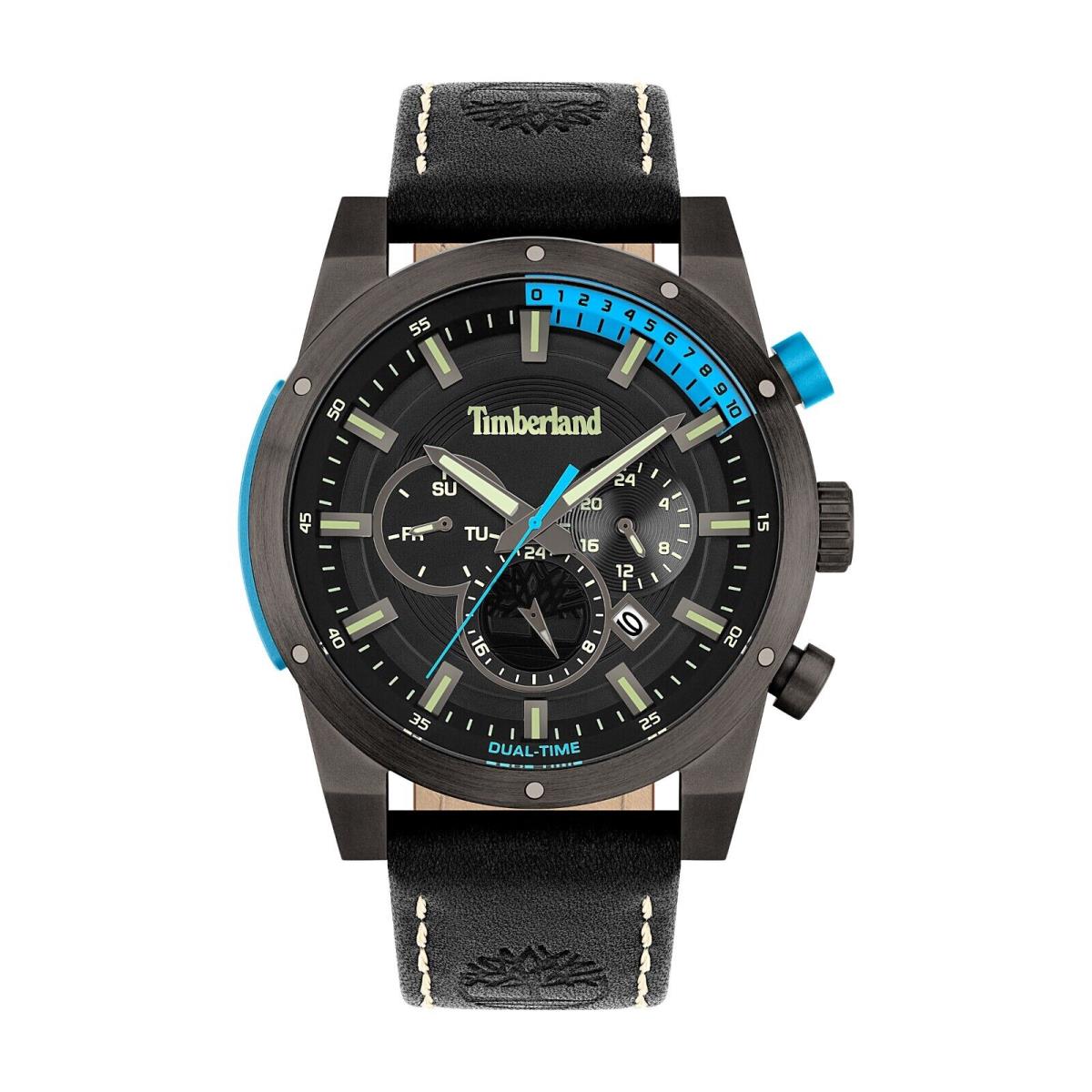 Timberland Mens Analog Watch with Multi Functions with Leather Band TDWJA1911980