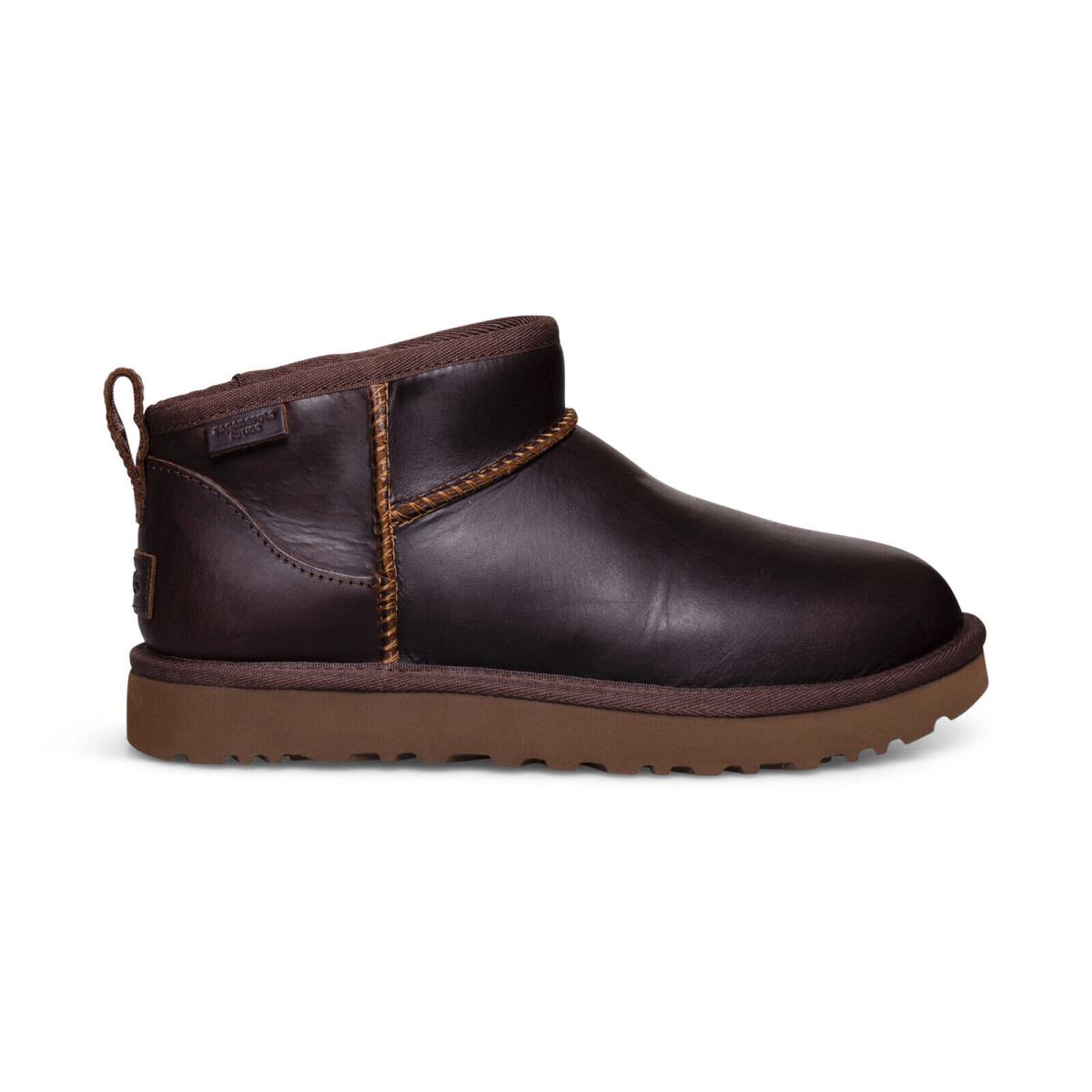 Ugg Classic Ultra Mini Leather Regen Ironwood Comfort Men`s Boots Size US 11 - Ironwood
