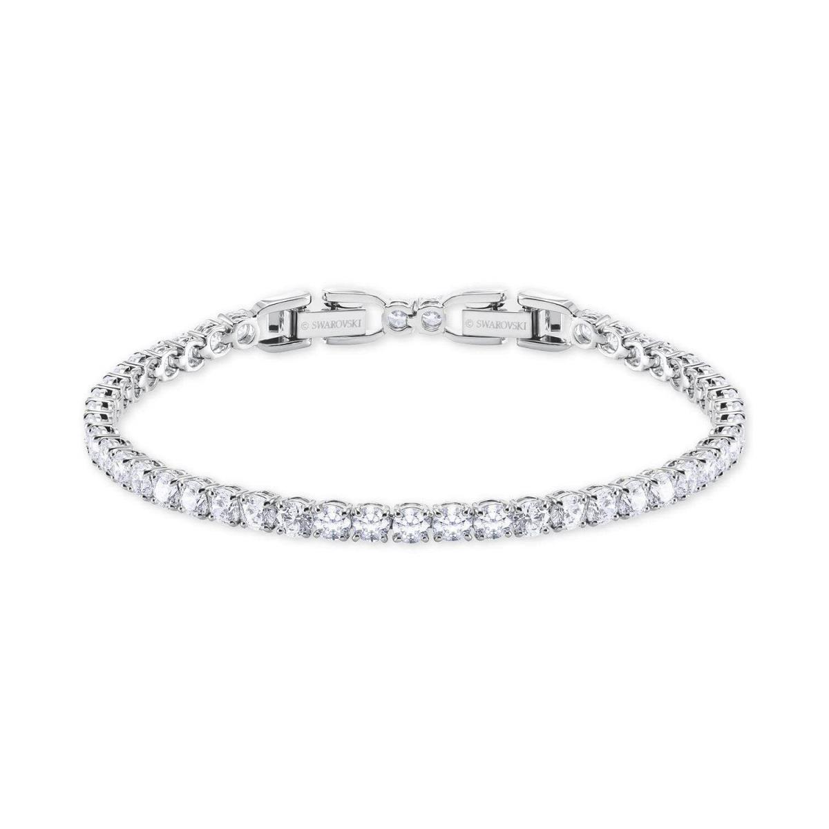 Swarovski Crystal Deluxe White Rhodium-plated Tennis Bracelet