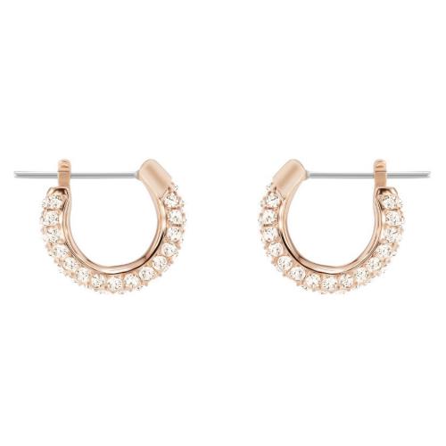 Swarovski Stone Pierced Hoop Earrings
