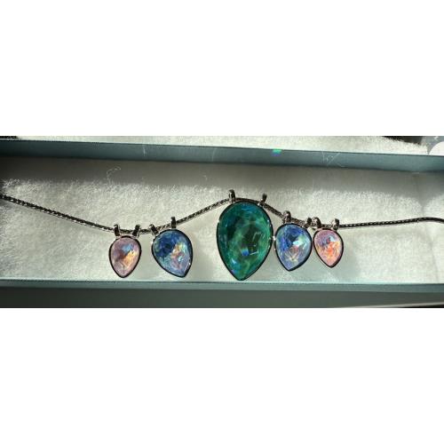Touchstone Crystal By Swarovski Change Of Pace Necklace Pink Blue Retired