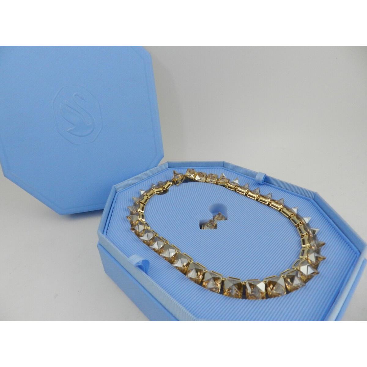 Swarovski Crystal Pink Spiked Crystal All Around Choker Necklace 5613679