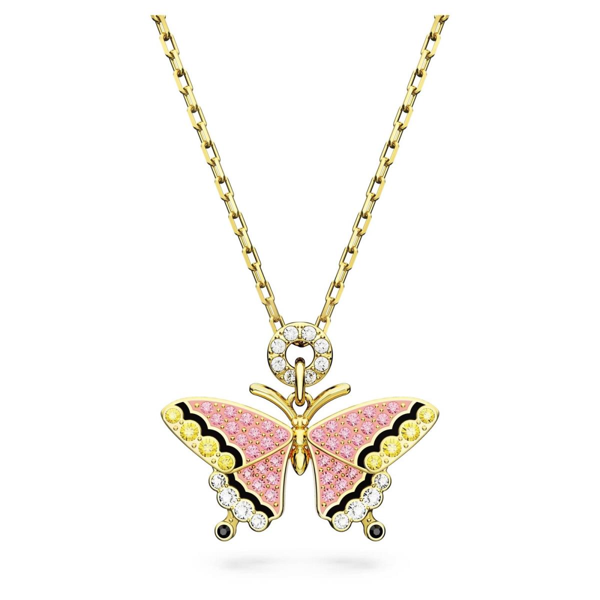 Swarovski Idyllia Pendant Necklace Butterfly Multicolored Gold-tone Plated