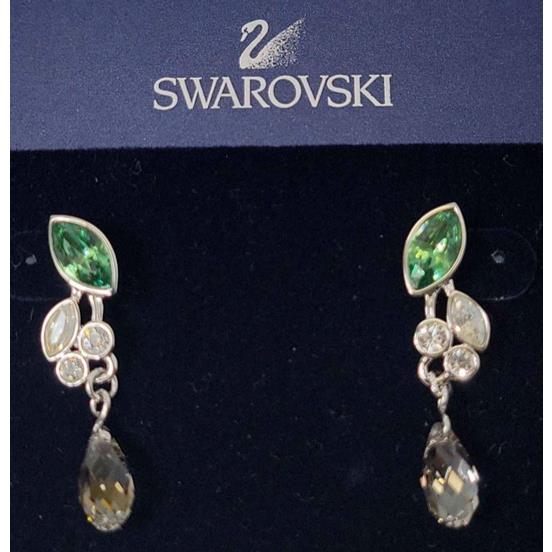 Swarovski Crystal Drop Earrings Garland Retired Signed Pierced 992668