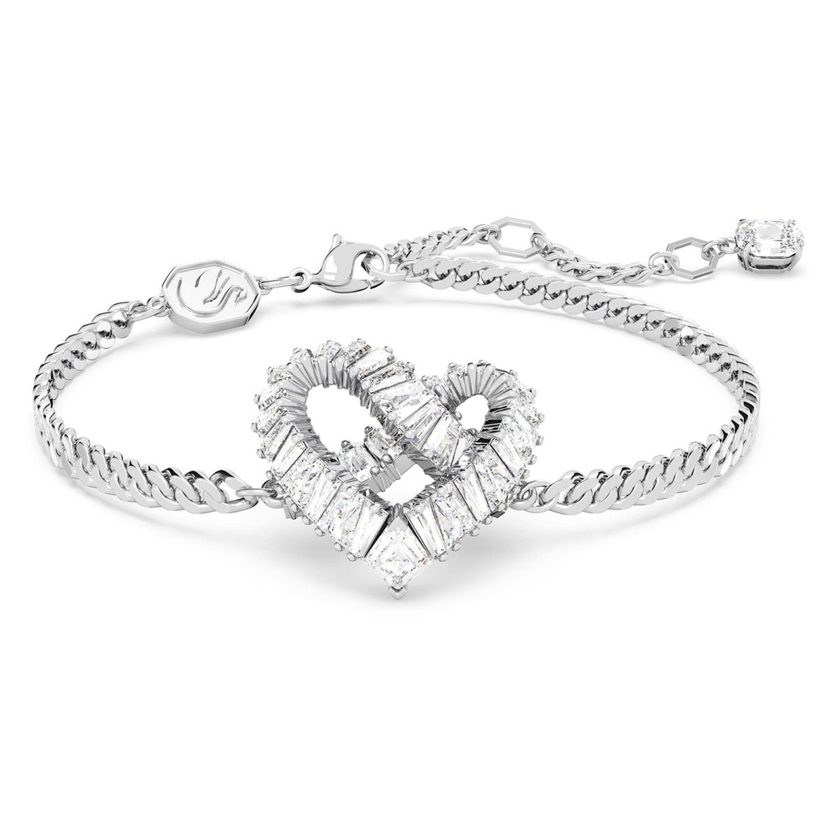 Swarovski Matrix Bracelet Heart White Rhodium Plated 5648299