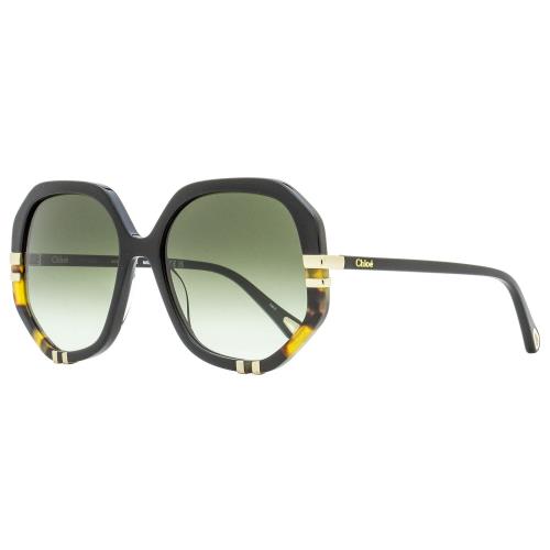 Chloe Geometric Sunglasses CH0105S 002 Black/havana 58mm 105 by Chloé