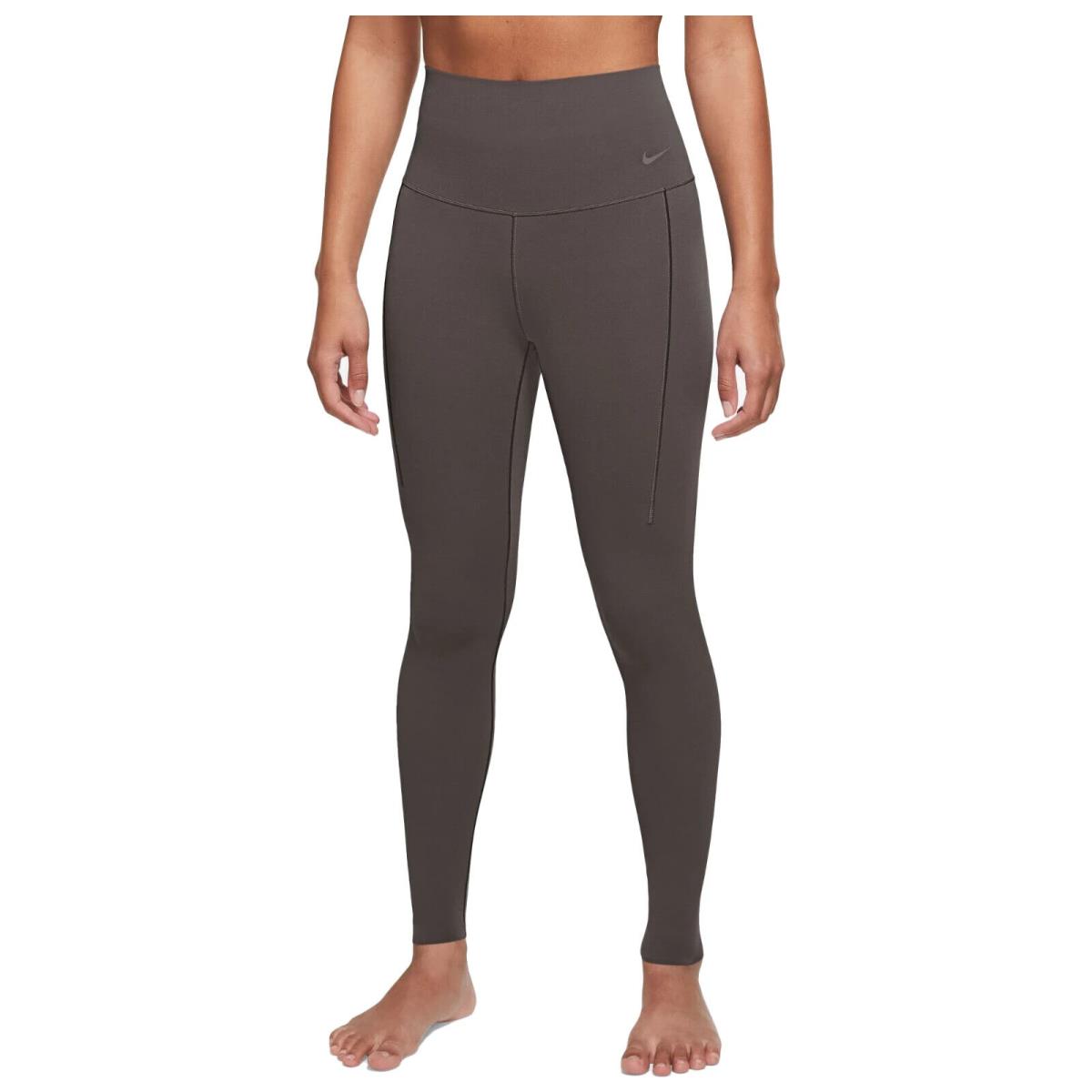 Nike Zenvy Women`s Gentle-support High-waisted 7/8 Leggings Brown DQ6015
