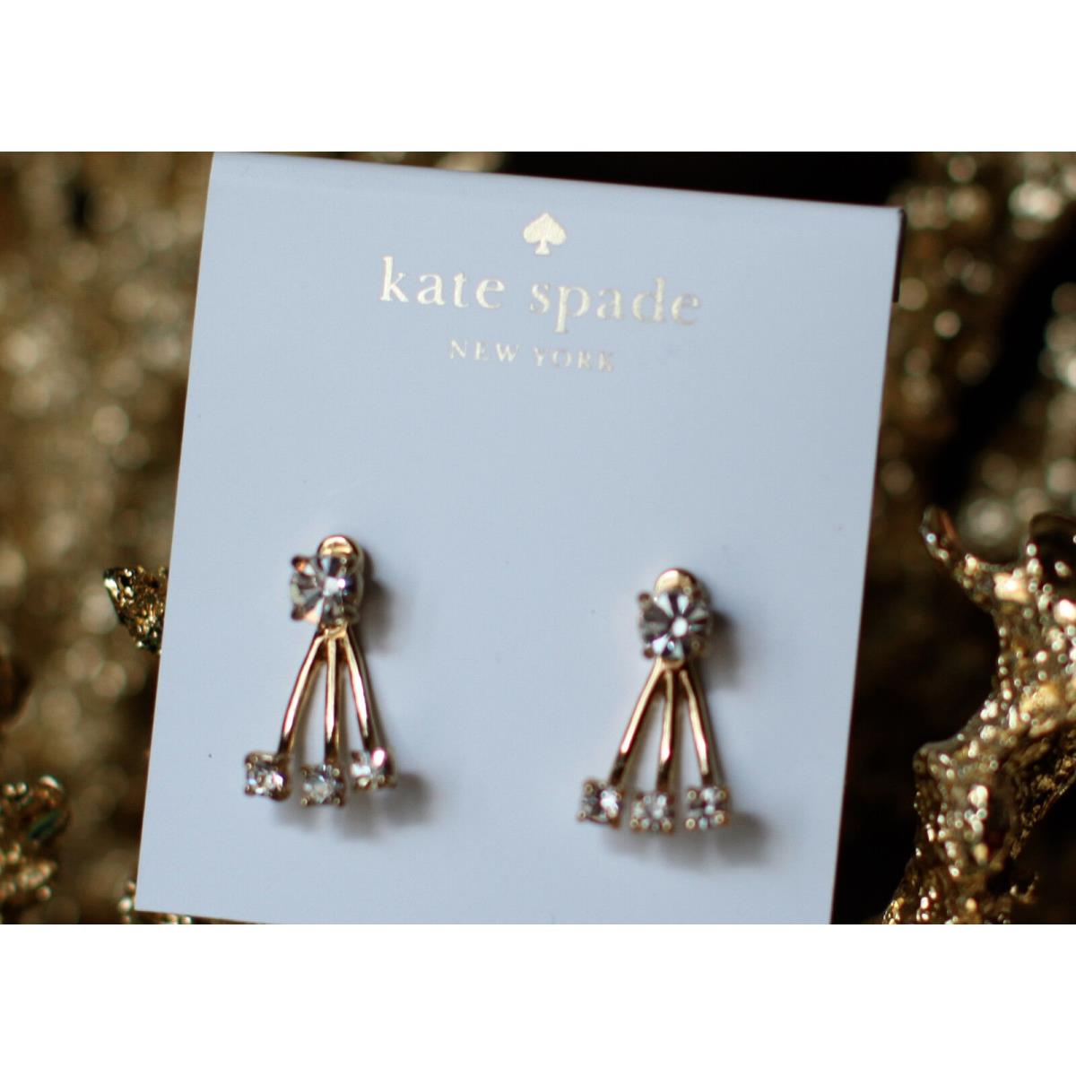 Kate Spade Dainty Sparklers Ear Jacket Studs Earrings Gold Clear - Kate  Spade jewelry - 081414412818 | Fash Brands