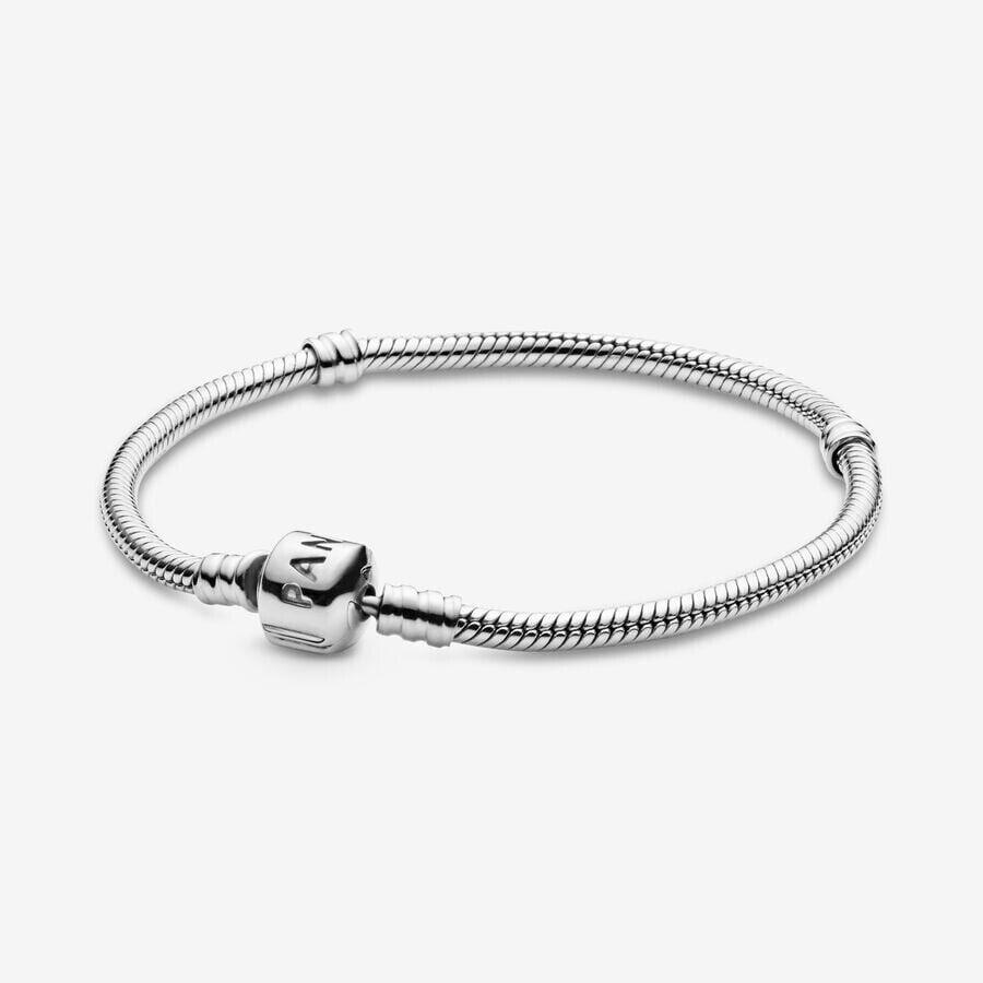 Pandora Moments 925 Sterling Silver Snake Chain Bracelet 590702HV