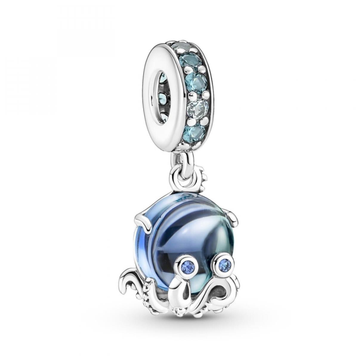 Pandora 791694C01 Murano Glass Cute Octopus Dangle Charm