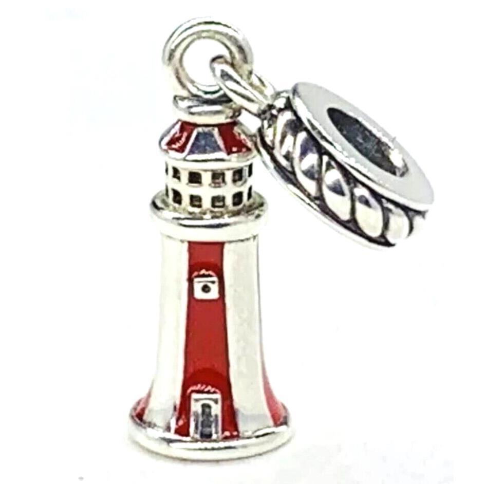 Pandora Lighthouse 925 Sterling Silver Dangle Charm 791137EN42