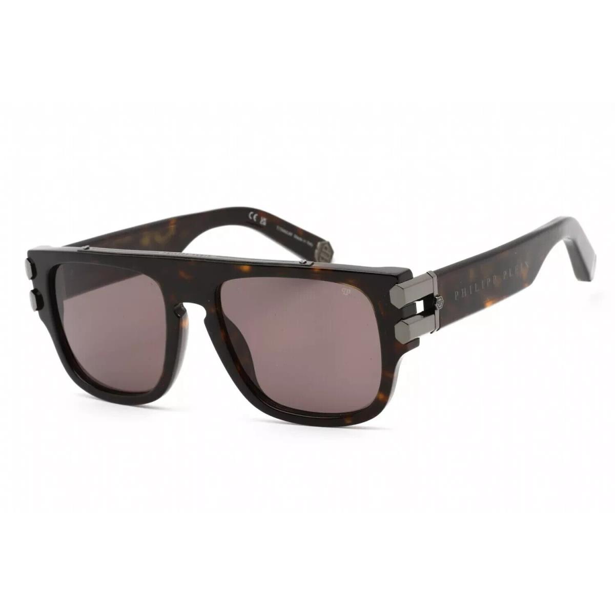 Philipp Plein SPP011M-0722-55 Sunglasses Havana/brown Men/100%AUTHENTIC - Frame: Brown, Lens: Brown
