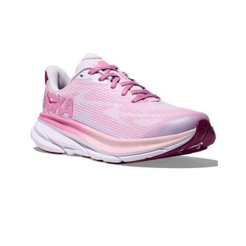 Hoka One One Clifton 9 1131170-SHTG Sneakers Kids Pink Athletic Running Shoes