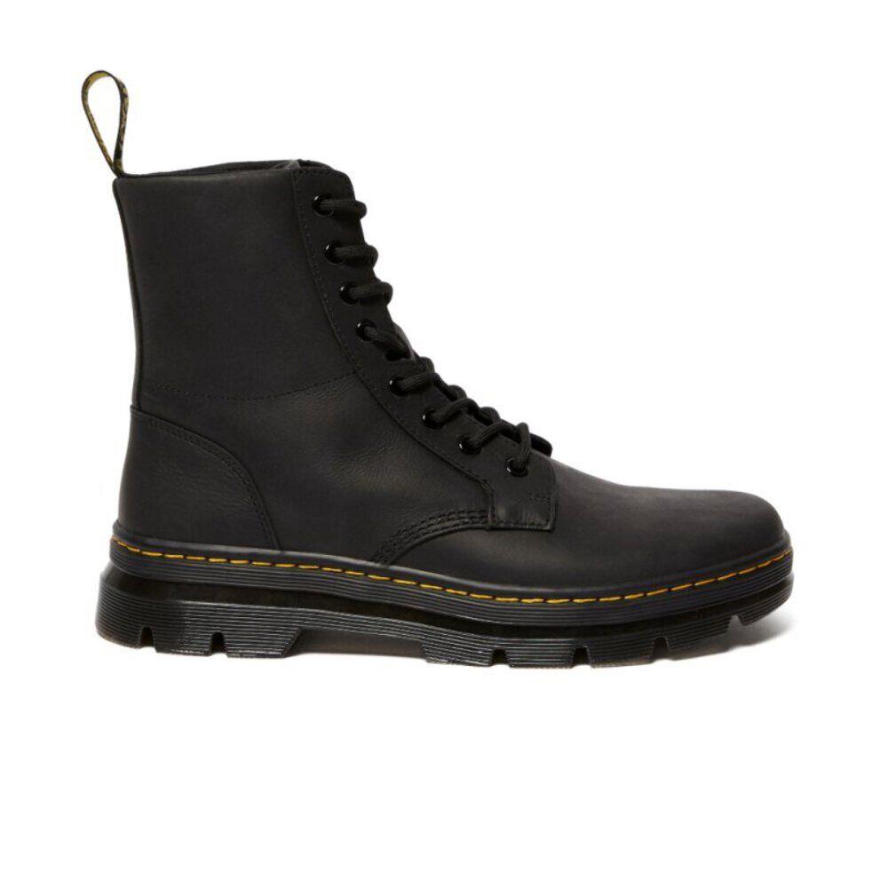 Dr. Martens Combs Leather Rugged Boot - Black Wyoming Black Wyoming