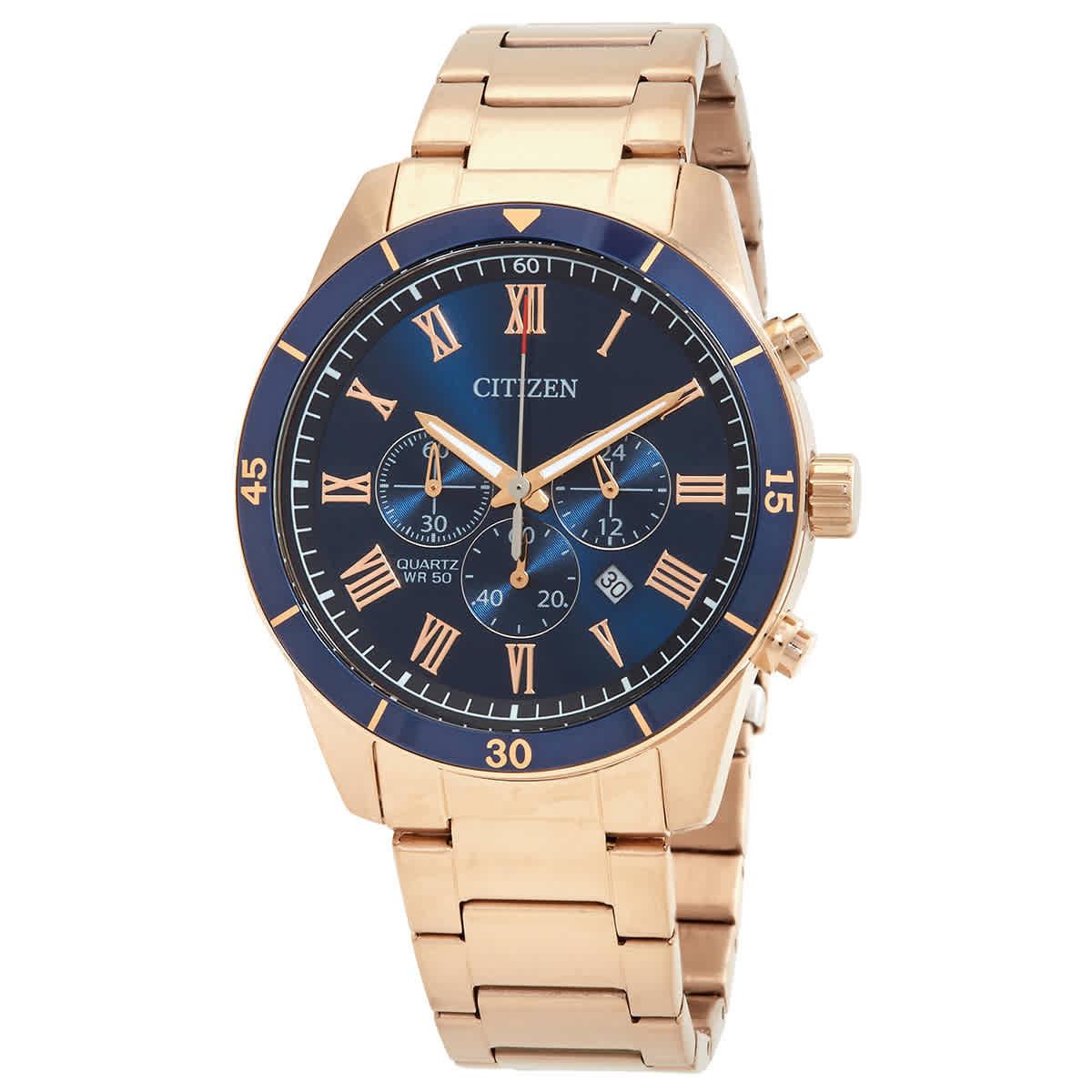 Citizen Chronograph Quartz Blue Dial Men`s Watch AN8169-58L