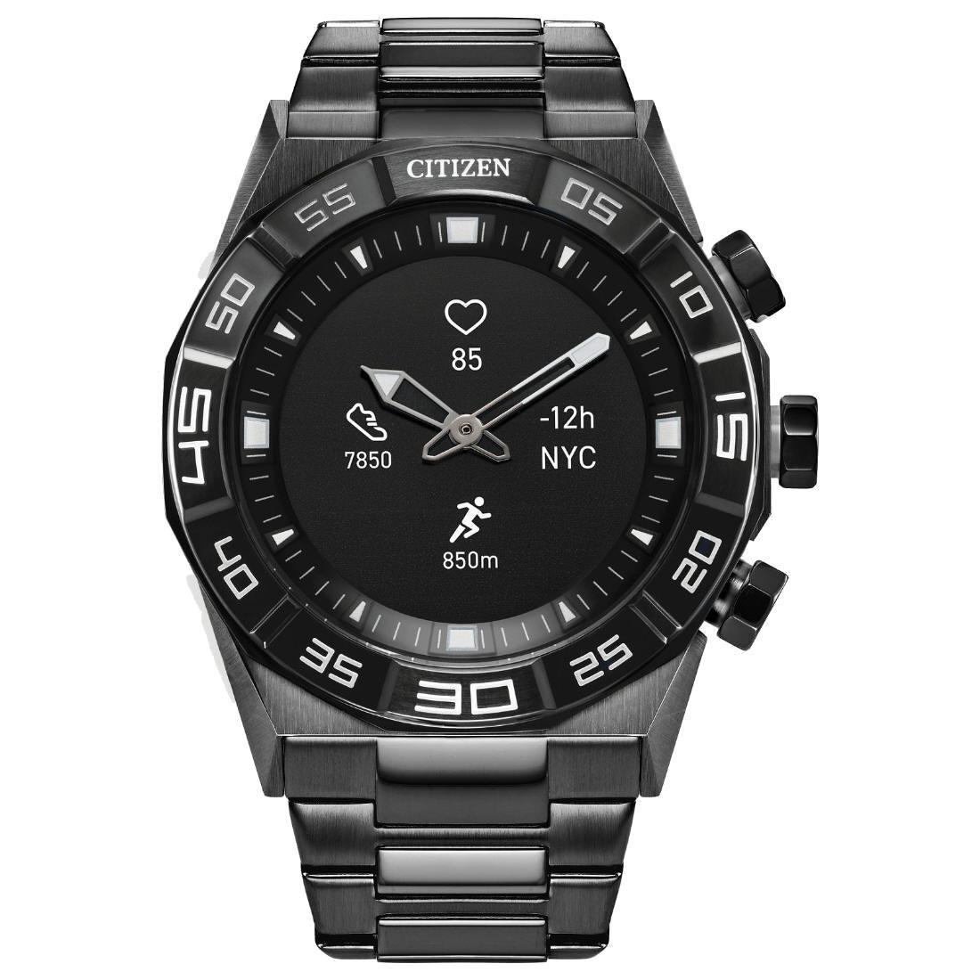 Citizen Mens CZ Smart Hybrid Black Dial Black Bracelet Watch JX1009-50E