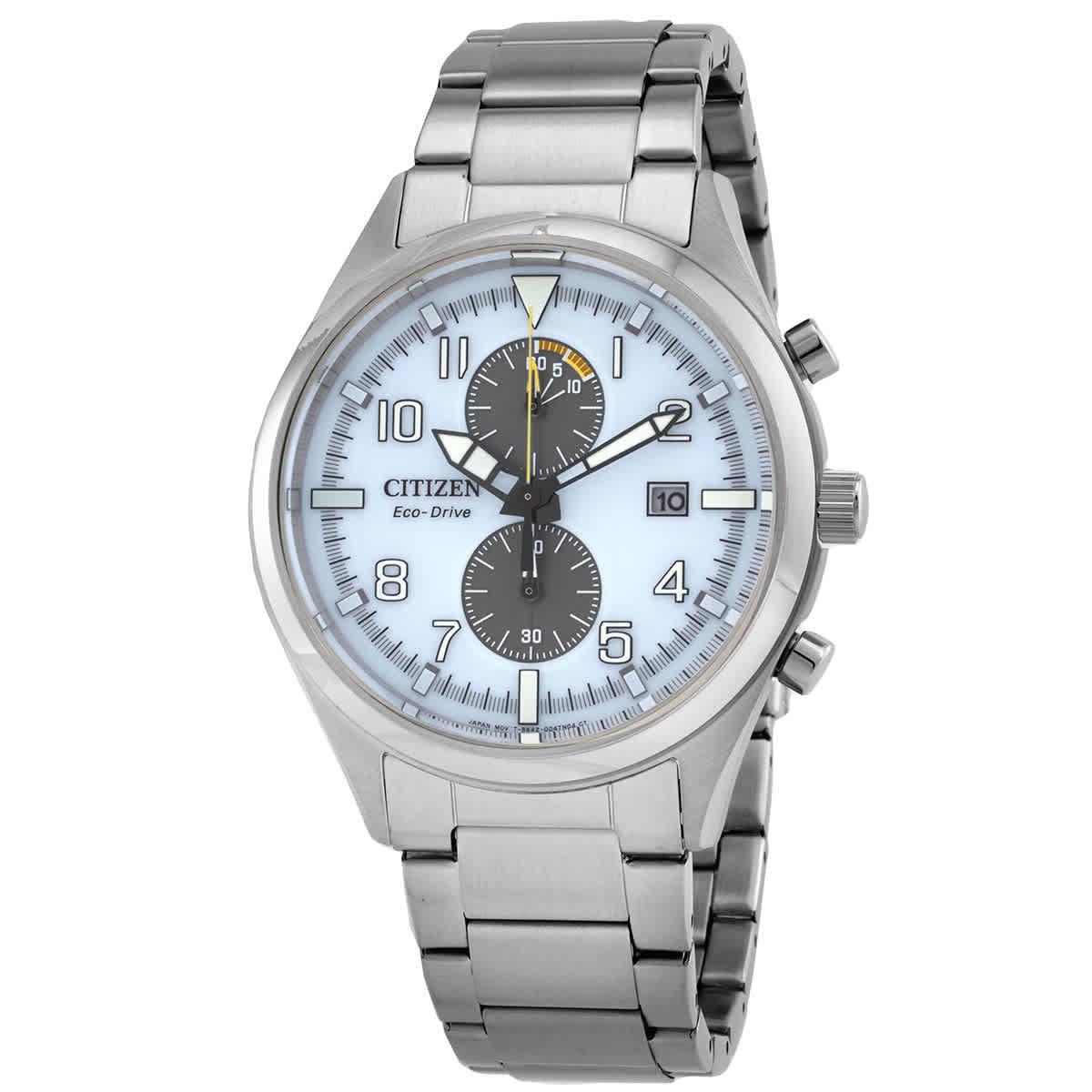 Citizen Chronograph Eco-drive White Dial Men`s Watch CA7028-81A