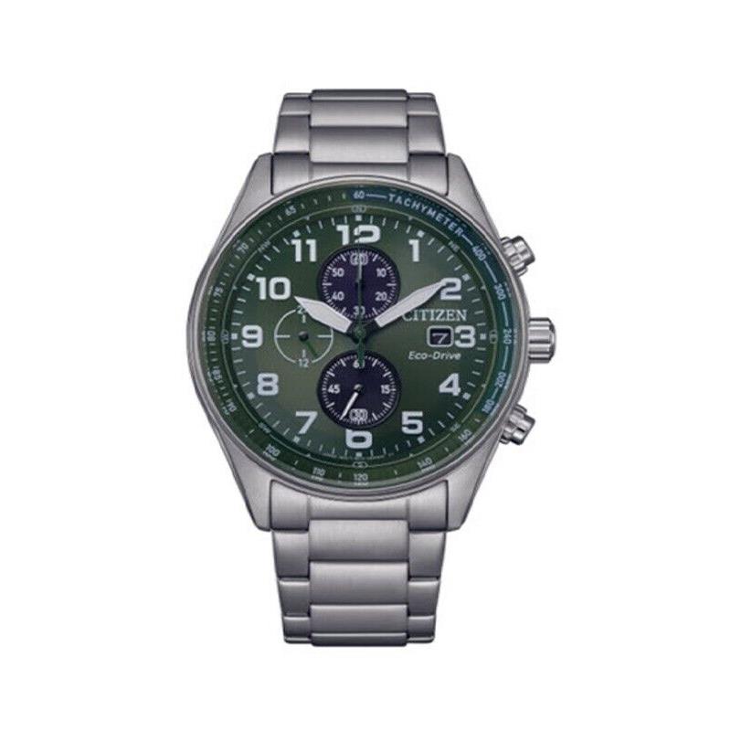 Citizen Watch Eco-drive Chronograph 43mm with Green Dial