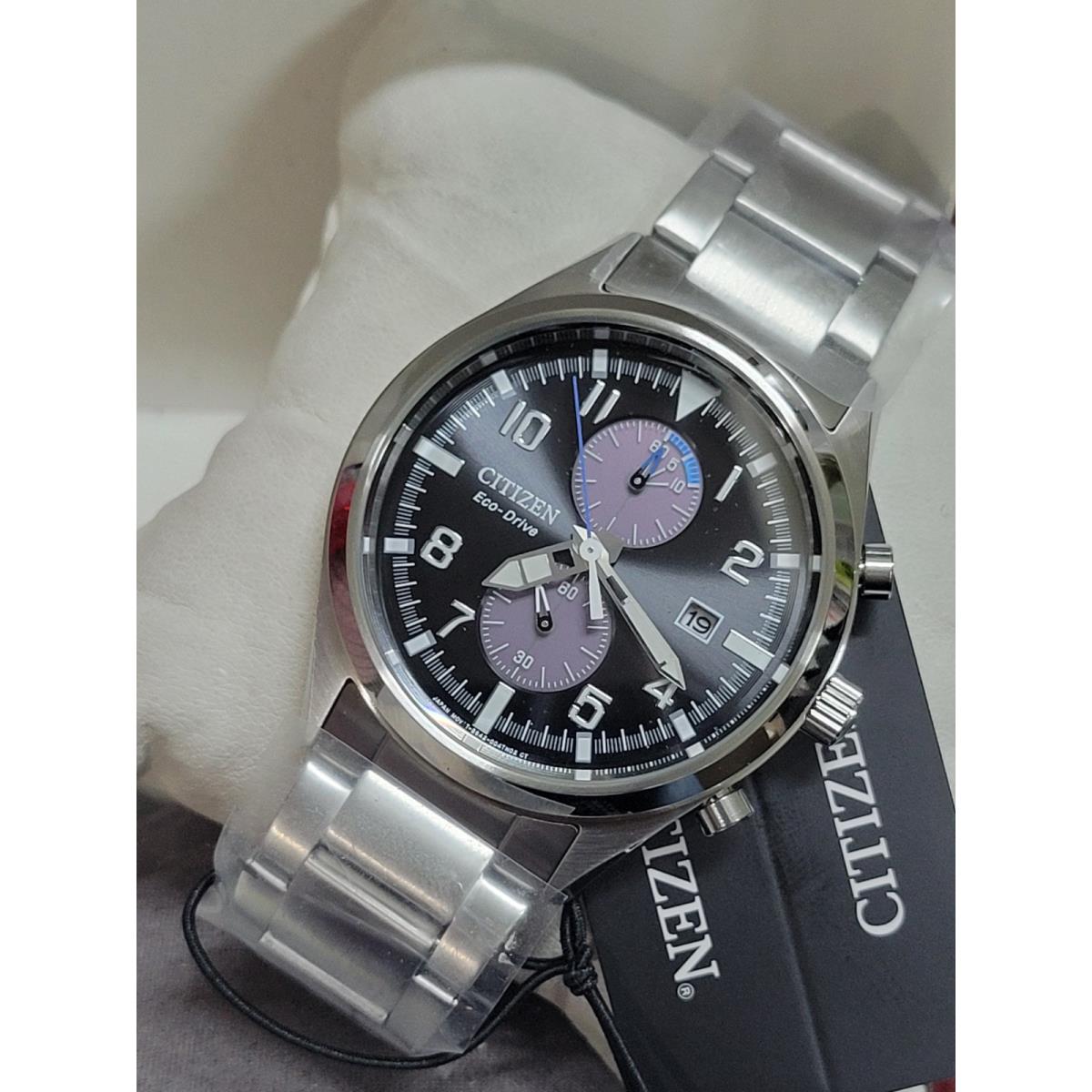 Citizen Men`s Sport Casual Chronograph Eco-drive Silver Watch 43 MM CA7028-81E