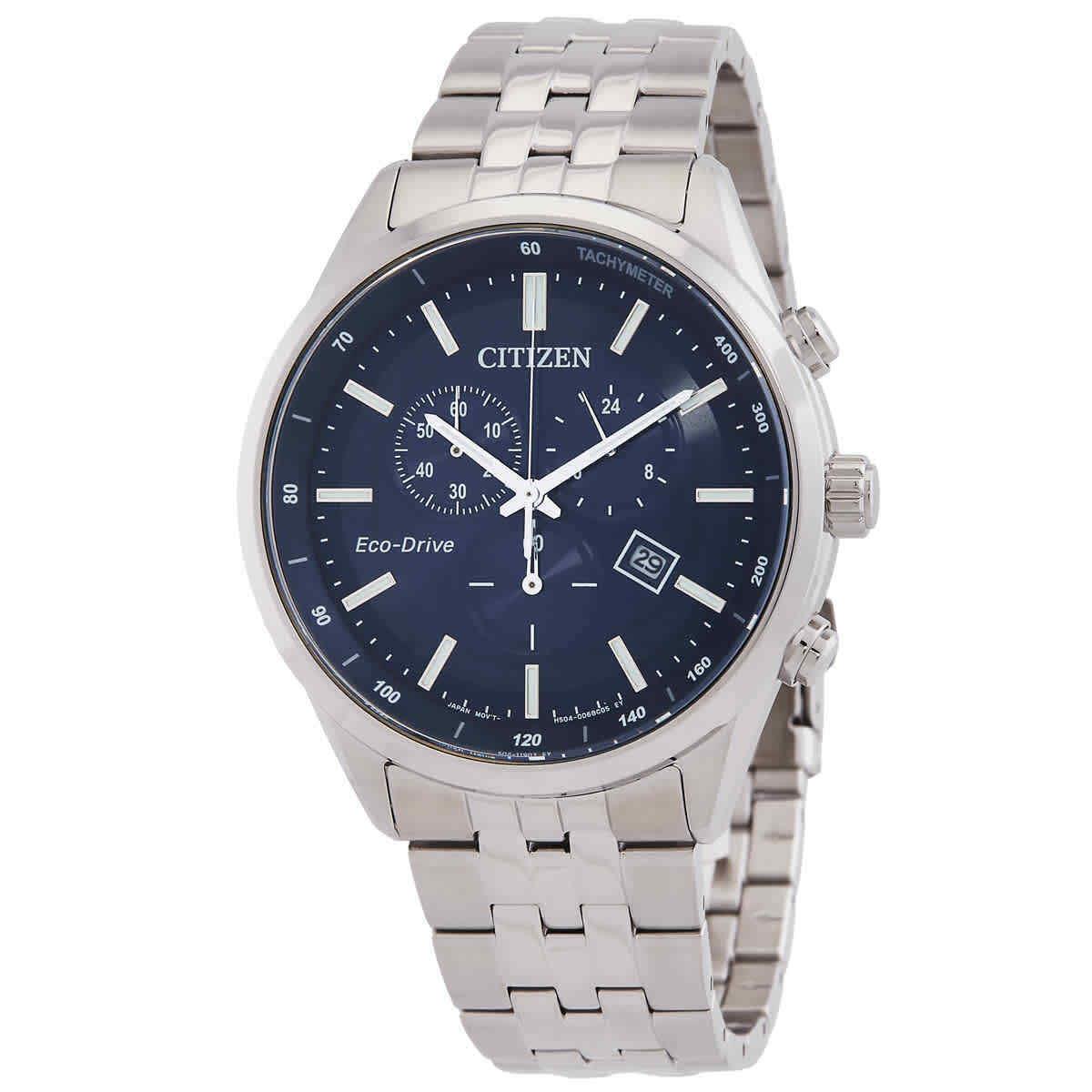 Citizen Chronograph Gmt Blue Dial Men`s Watch AT2570-56L