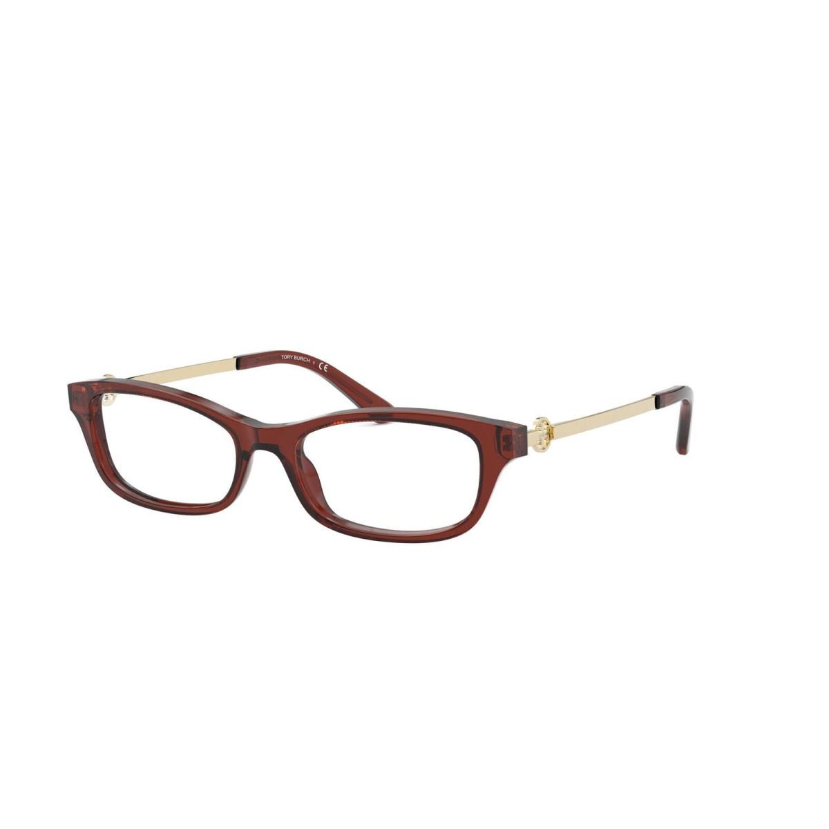Tory Burch TY2106 1800 Transparent Dark Brown Demo Lens 52 mm Women`s Eyeglasses