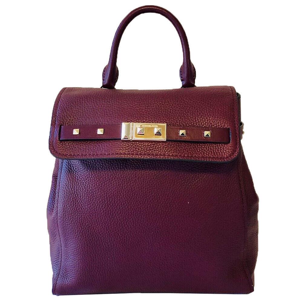 Michael Kors Addison Medium Leather Backpack Oxblood