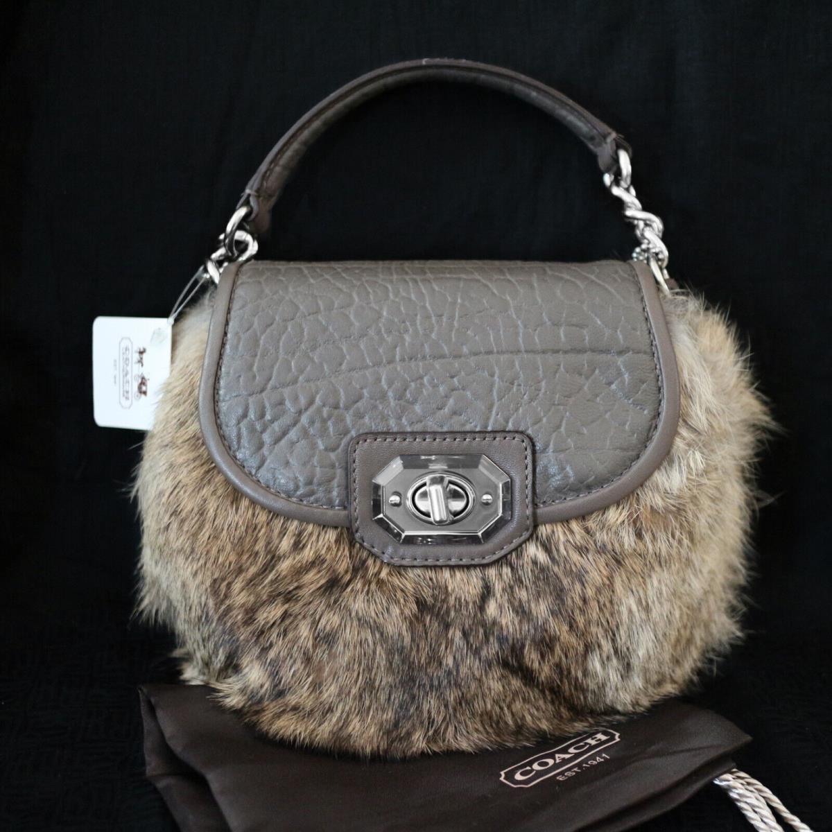 Coach 46565 Coyote Fur Clutch Small Purse