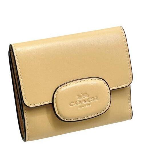 Coach Women`s Tan Eliza Small Refined Calf Leather Wallet CT985
