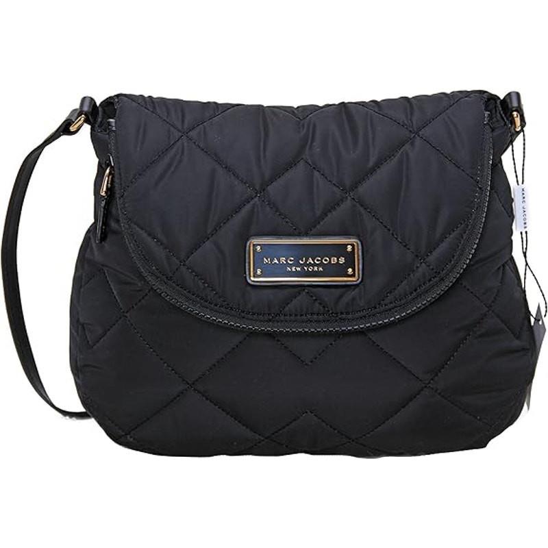 Marc Jacobs Womens Natasha Quilted Nylon Crossbody Handbag Black -os