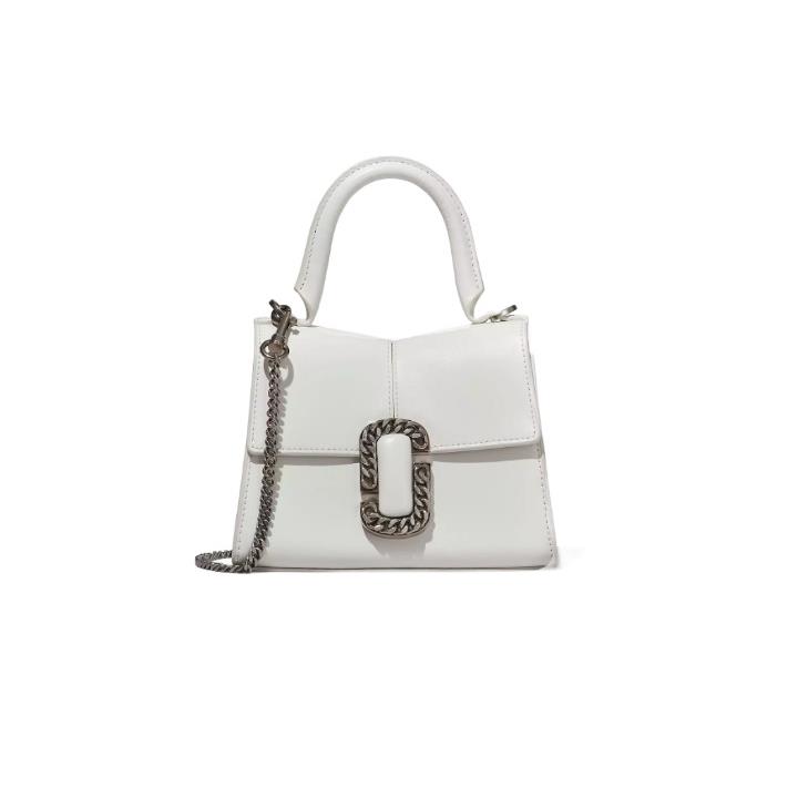 Marc Jacobs 2P3HSC004H01 White W/silver Hardware Womens Mini Handle Shoulder Bag