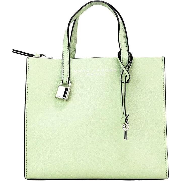 Marc Jacobs M005685 Mini Grind Mint Silver Hardware Womens Small Mini Tote Bag - Handle/Strap: Mint, Hardware: Silver, Exterior: Mint