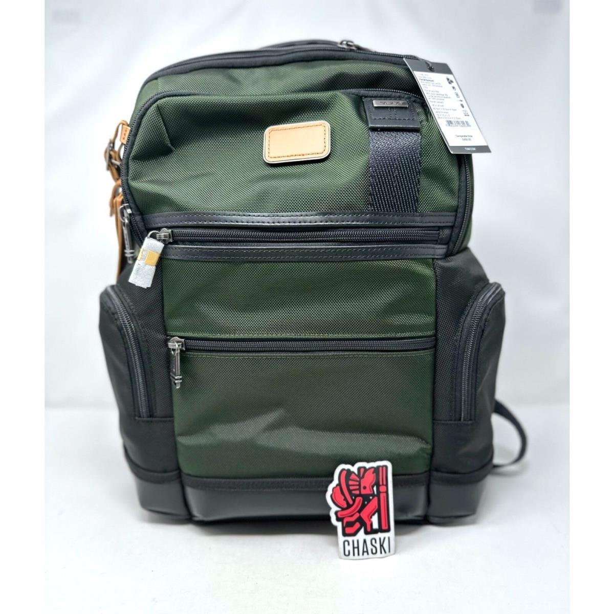 Tumi Parrish Green Gunmetal Hardware Multi Compartment Backpack 111790 1633