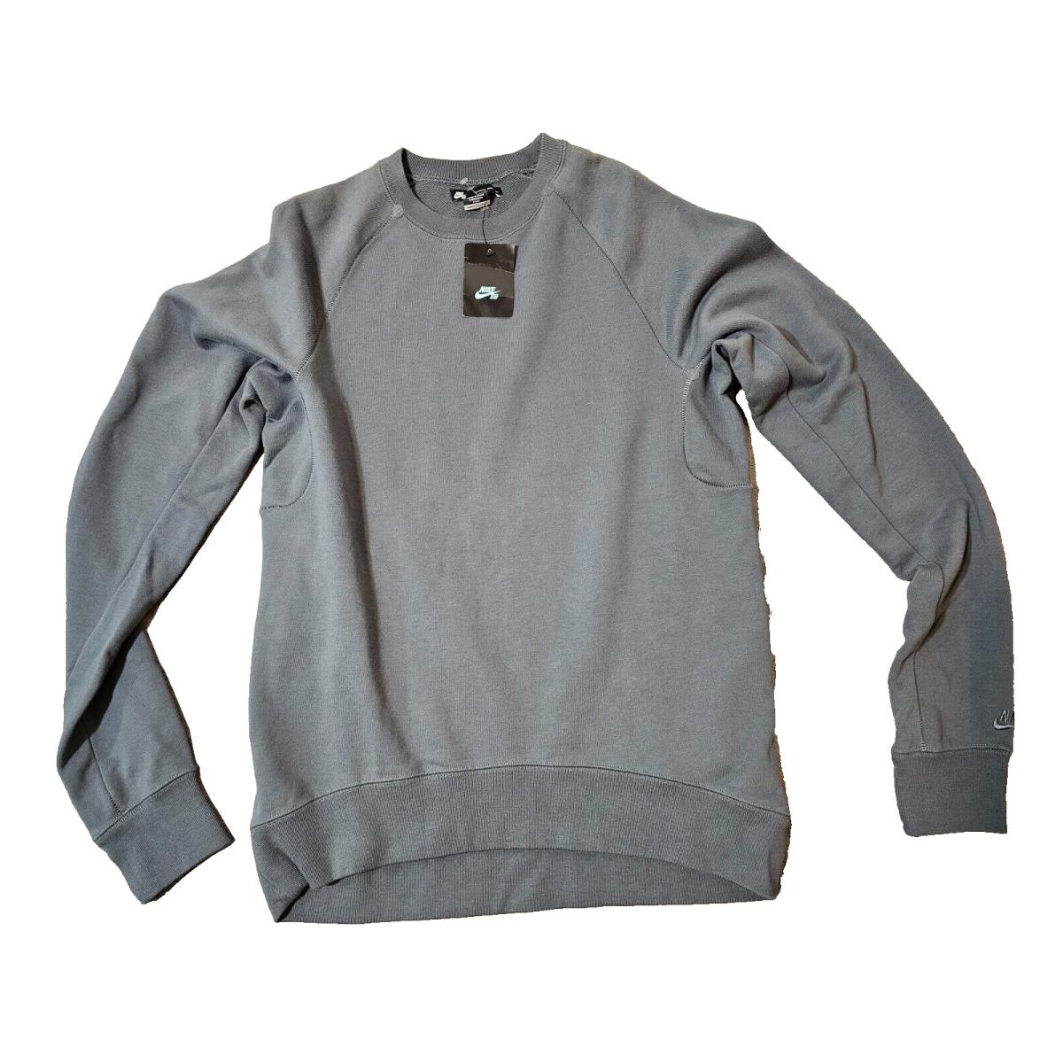 Nike SB Mens Skateboarding Everett Crew Cotton Sweatshirt Large L Blue-gray