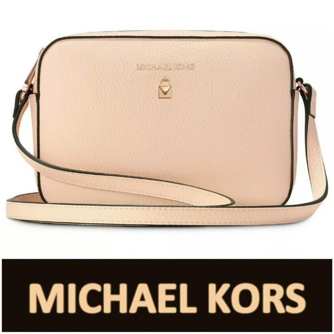 Michael Kors Small Leather Crossbody Shoulder Bag Purse Blush Pink