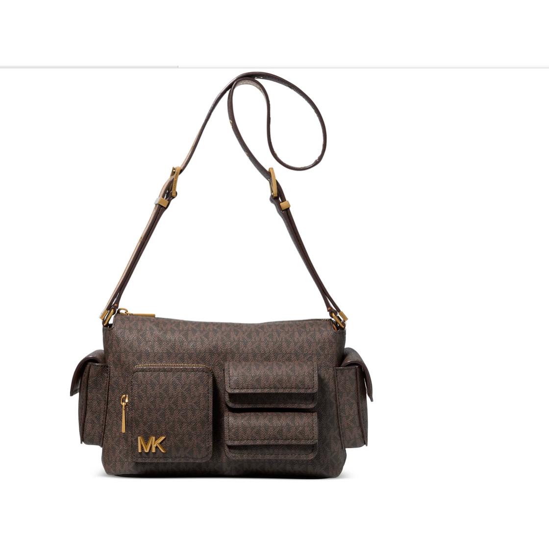 Michael Kors Dakota Small Pocket Shoulder Bag Brown/ Acorn