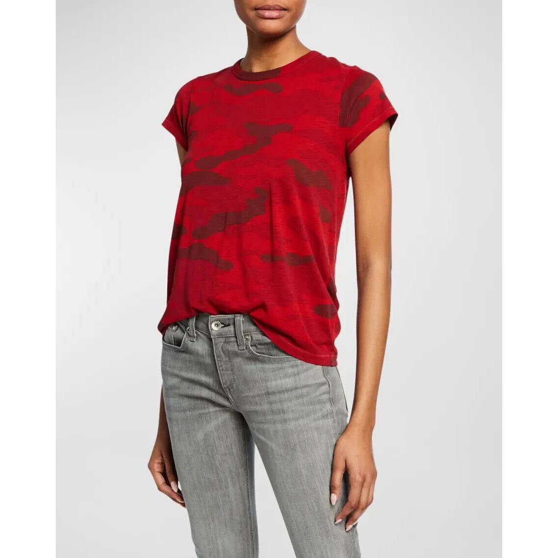 Rag Bone Camo Tee In Red Size: Xx-small
