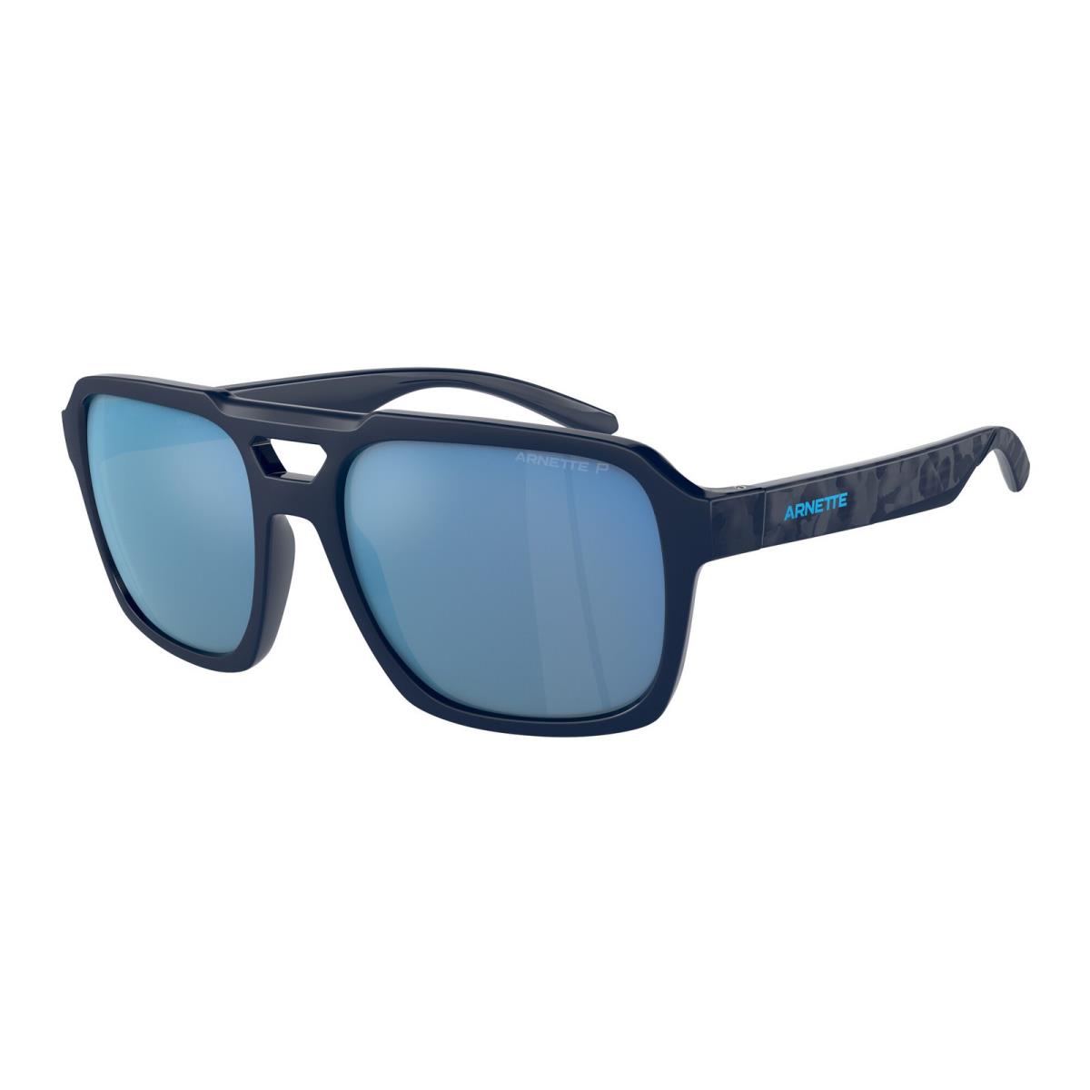 Arnette AN4339 275422 Keia Dk Blue Mat Grey Mirror Polarized 57 Men`s Sunglasses