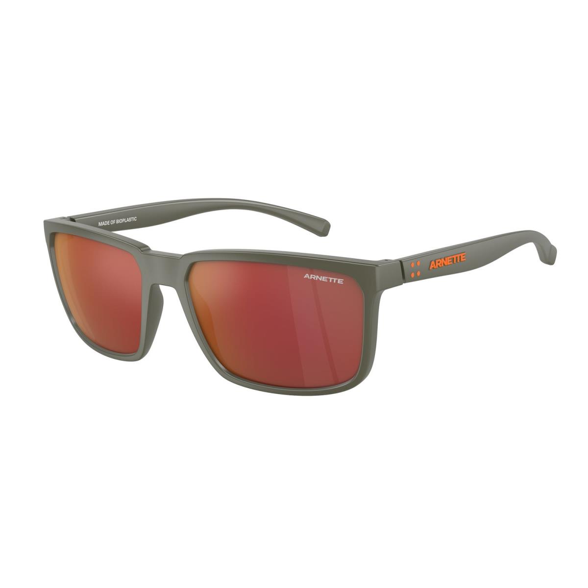 AN4251 28546R Stripe Matte Grey Mir Orange Yellow 58 mm Men`s Sunglasses by Arnette
