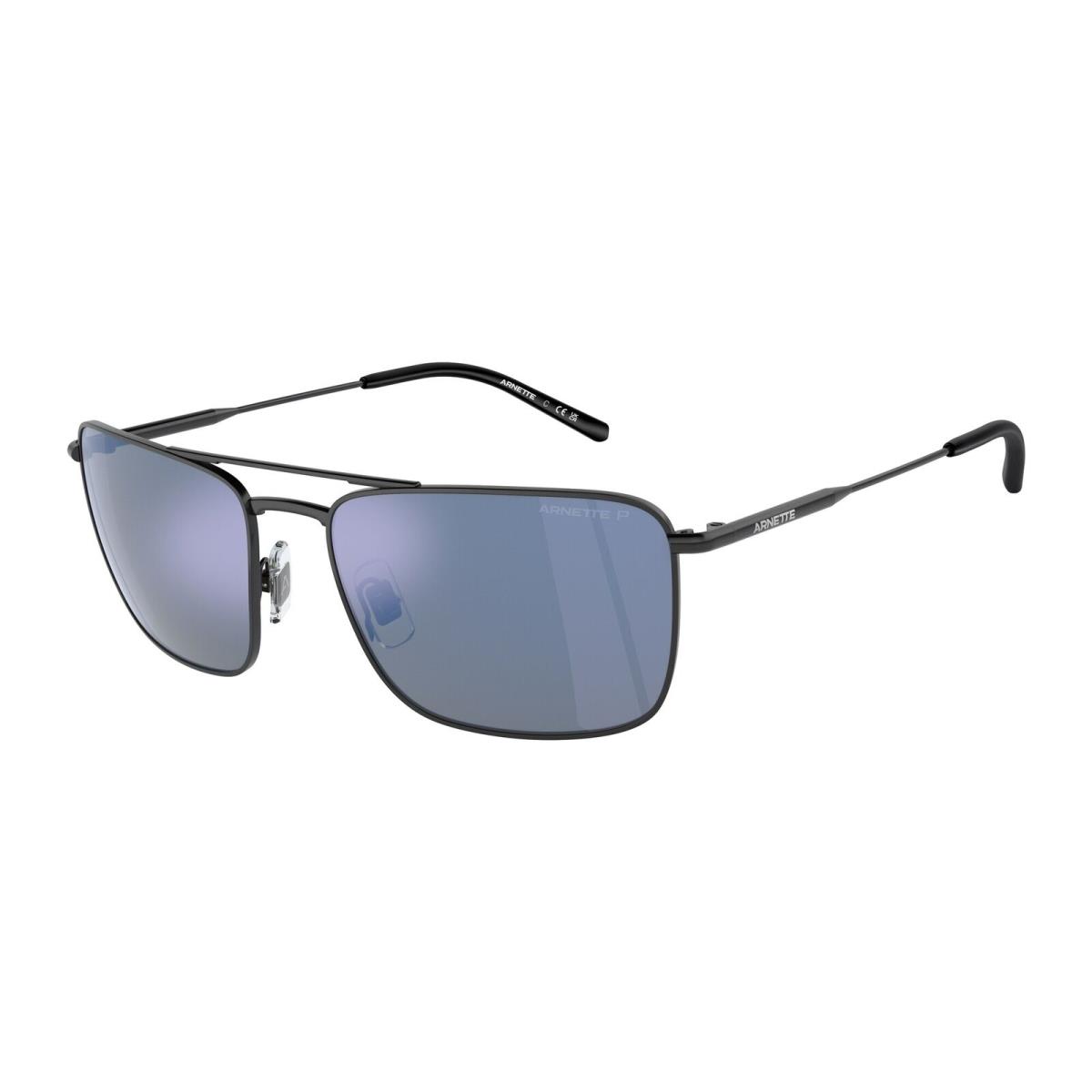 Arnette AN3088 737 22 Boulevardier Black Grey Mir Polarized 59 Men`s Sunglasses