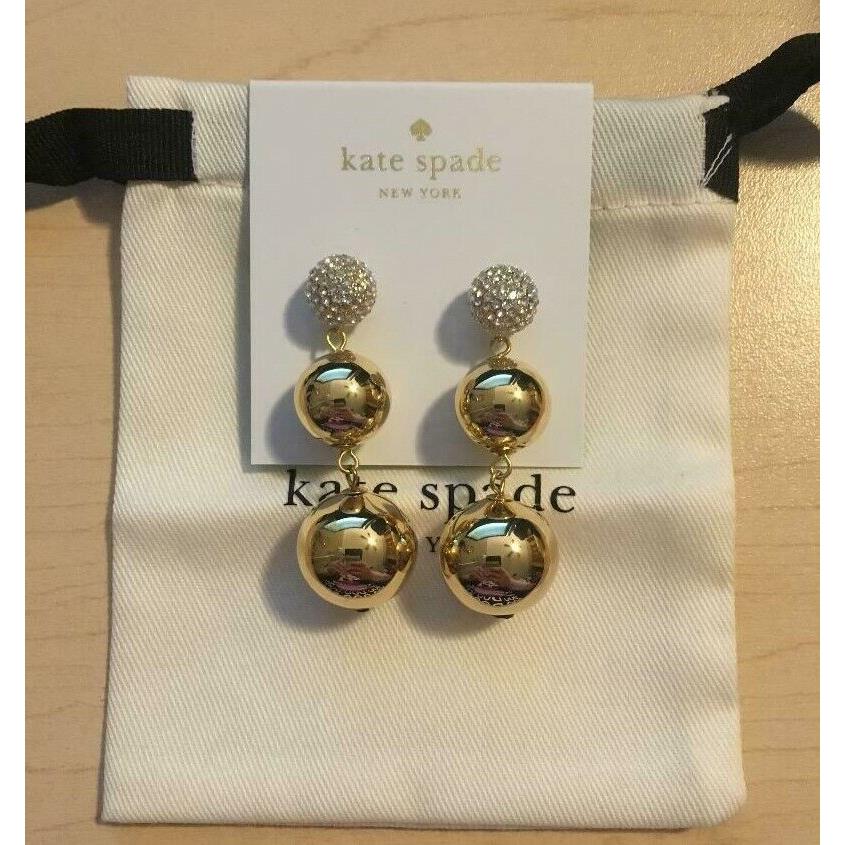 New Kate Spade New York Flying Colors Pave Earrings