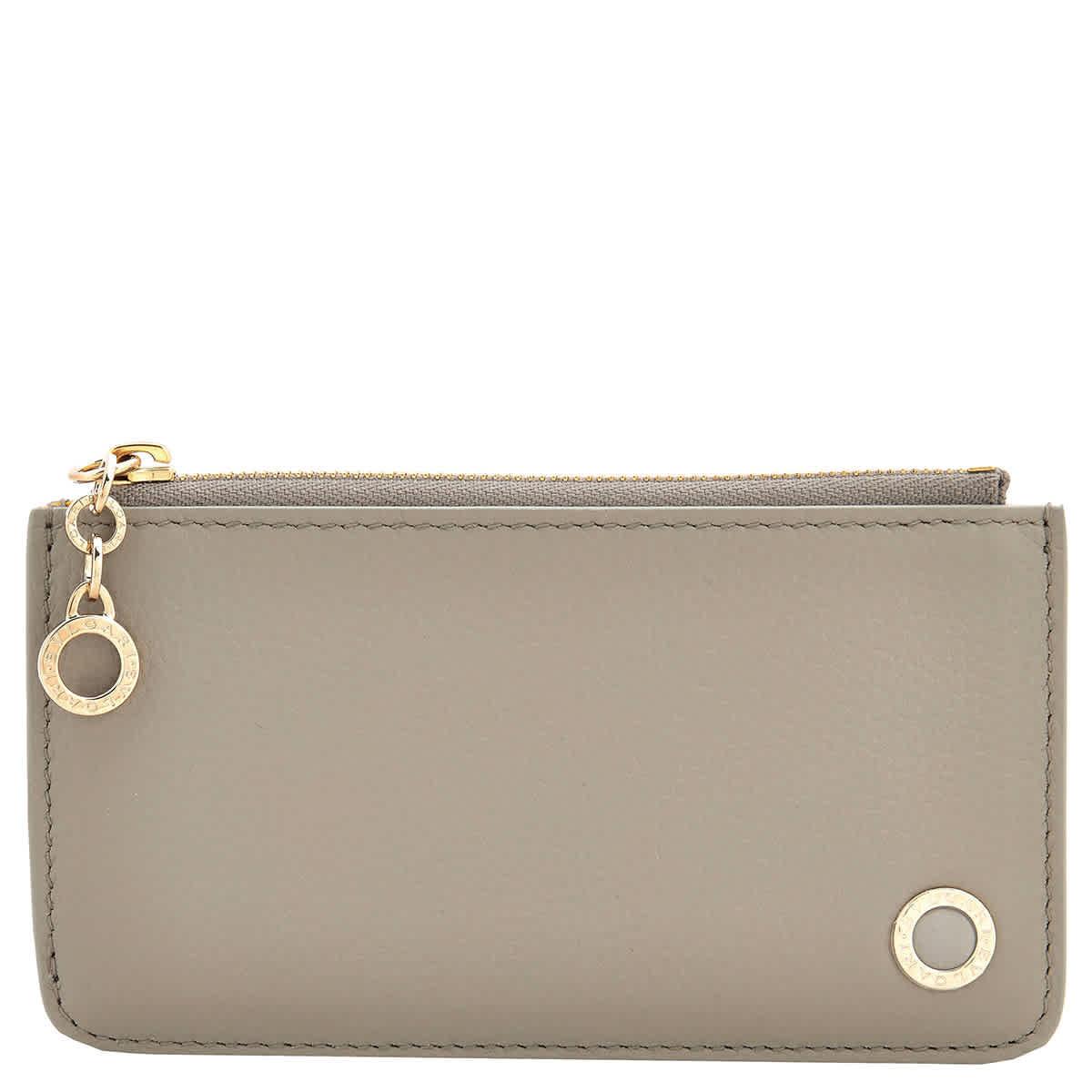Bvlgari Grey Leather Card Holder 292389