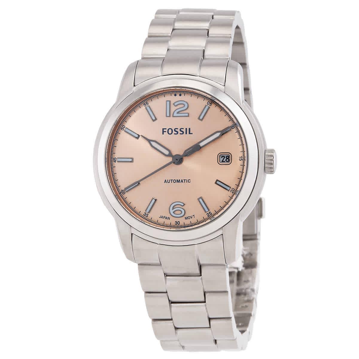 Heritage Automatic Rose Gold Dial Ladies Watch ME3247 by Fossil