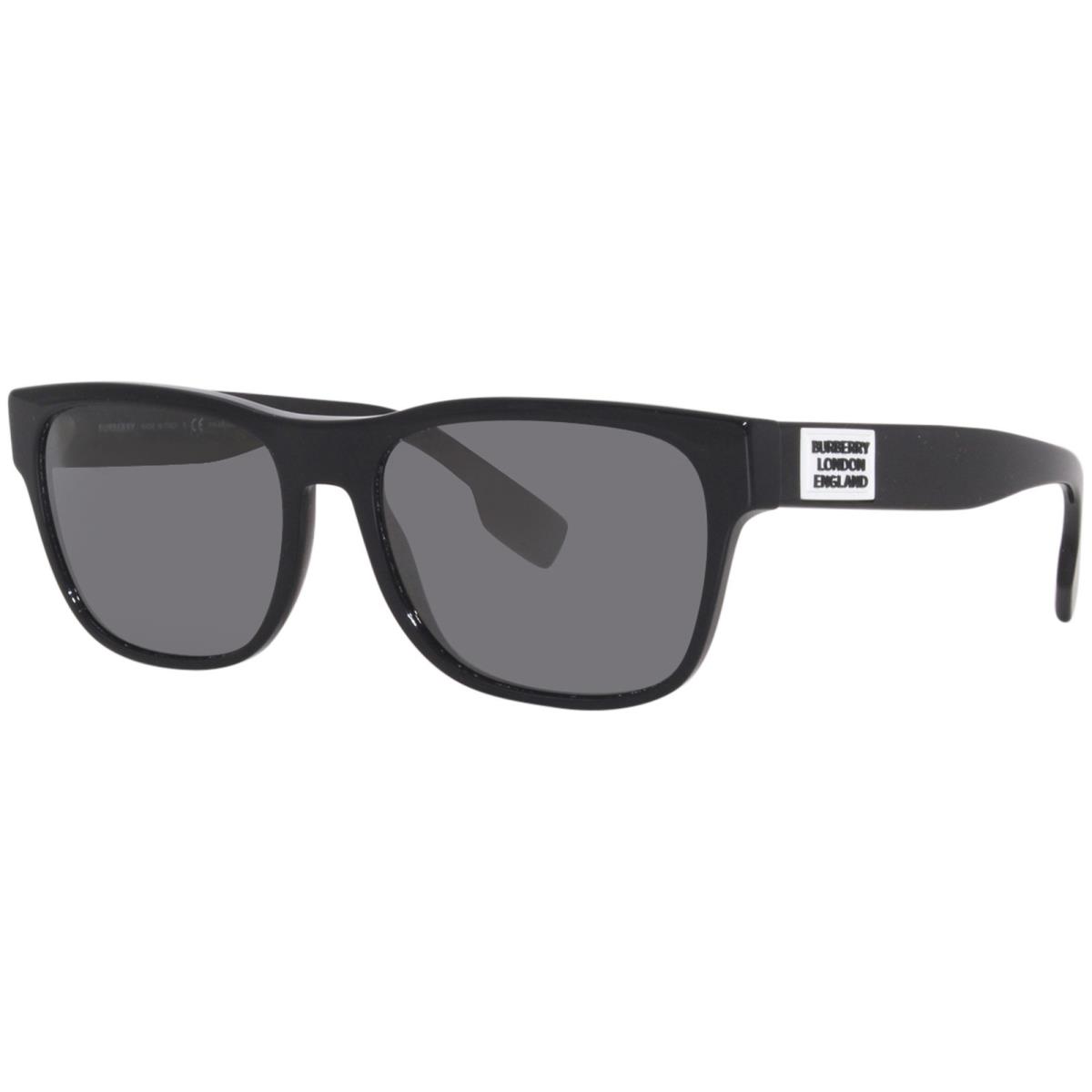 Burberry Carter B-4309 3001/Z3 Sunglasses Men`s Black/polarized Grey Mirror 57mm