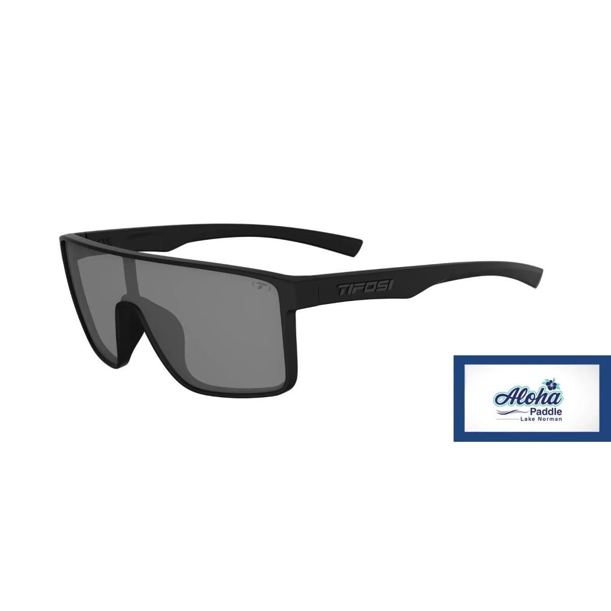 Optics Sanctum Polarized Sunglasses Blackout Frame Smoke Tint Lens Sport by Tifosi