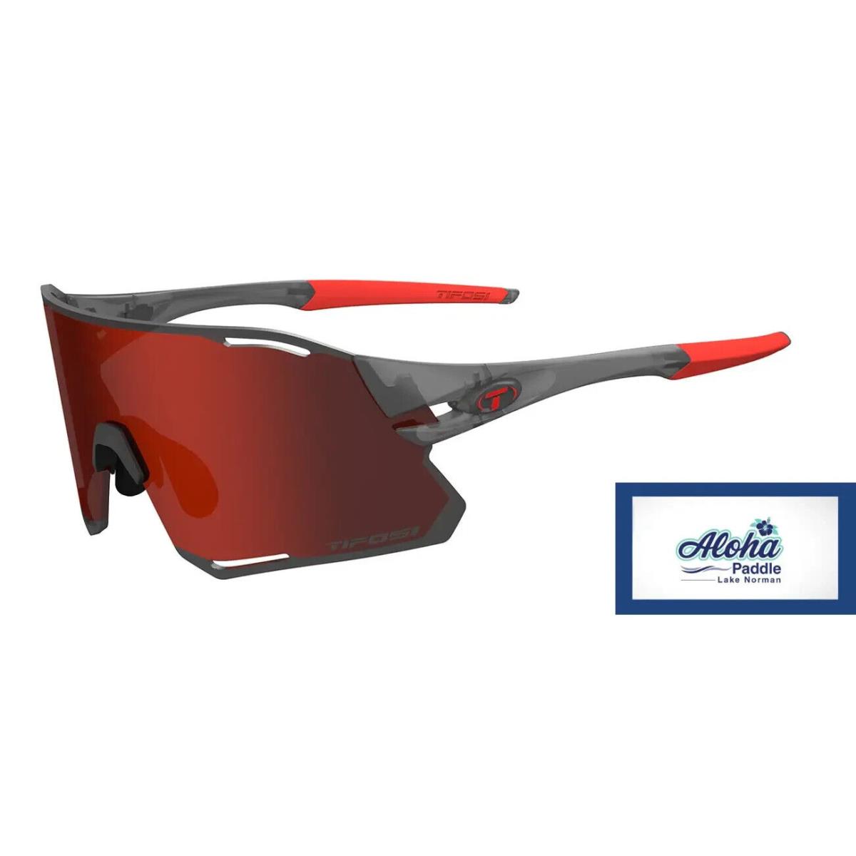 Optics Rail Race Sunglasses Satin Vapor Red Frame 2 Interchangeable Lens by Tifosi
