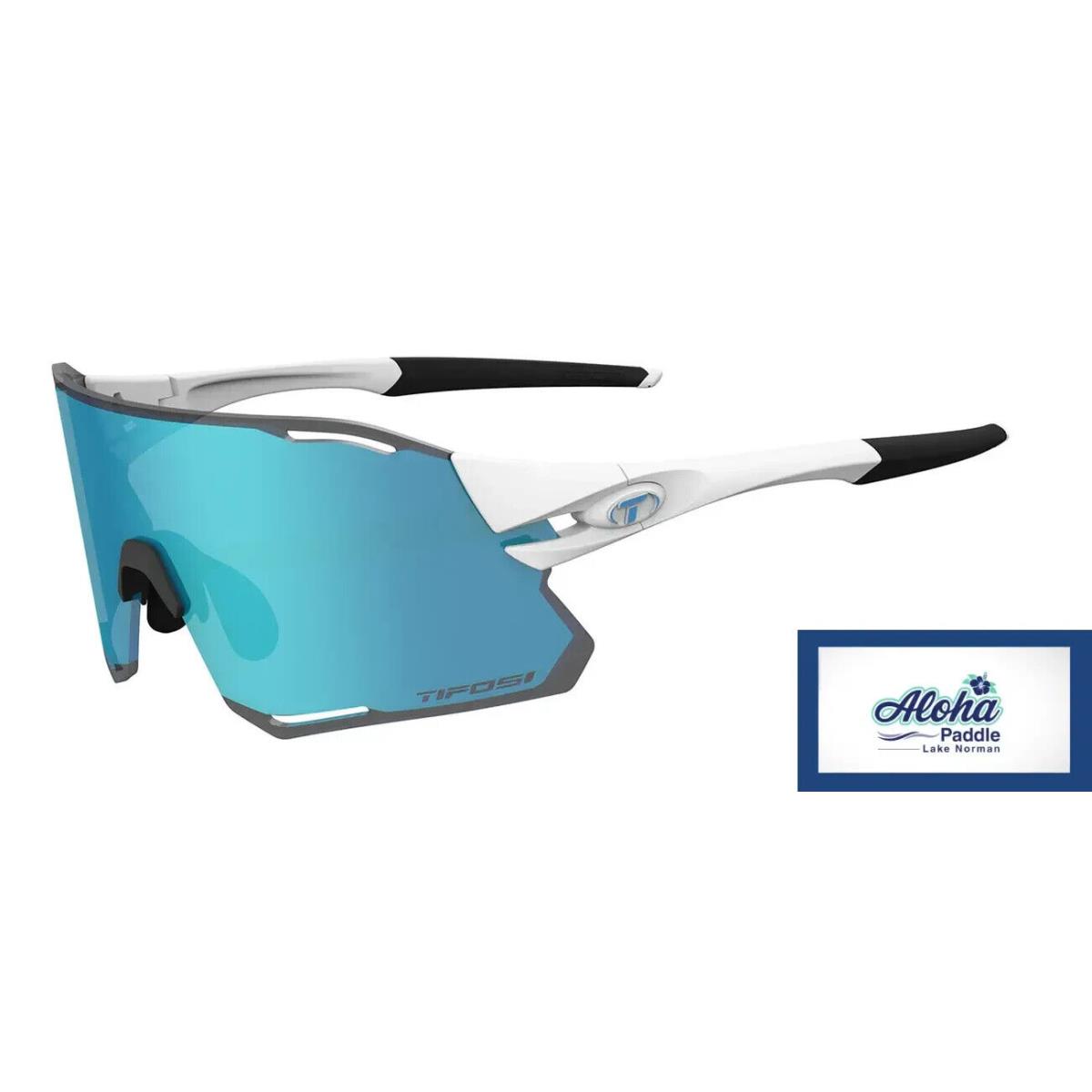 Optics Rail Race Sunglasses Matte White Frame - 2 Interchangeable Lenses by Tifosi