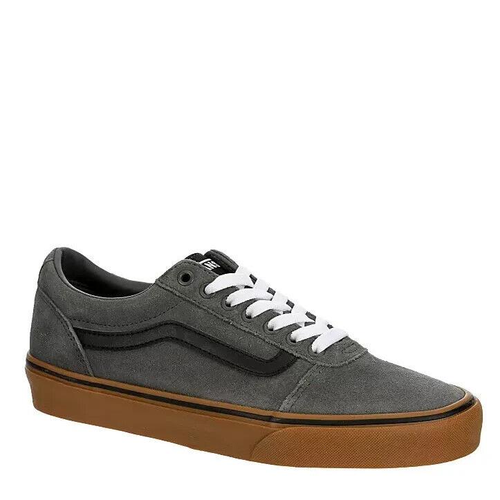 Vans Ward Waffle Low Men`s Canvas Casual Fashion Skate Shoes Sneakers Grey - Gray
