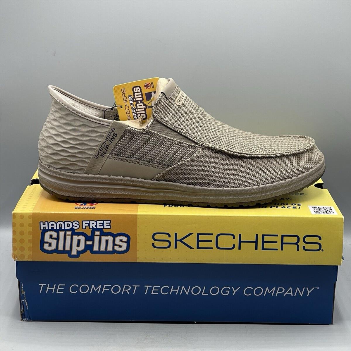 Skechers Men`s 8.5 Relaxed Fit Shoes Brown Loafers Hands Free Slip-ins