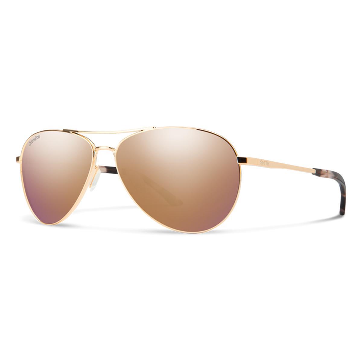 Smith Langley 2 Sunglasses 2024 Rose Gold w/ ChromaPop Polarized Rose Gold Mirror by Smith Optics
