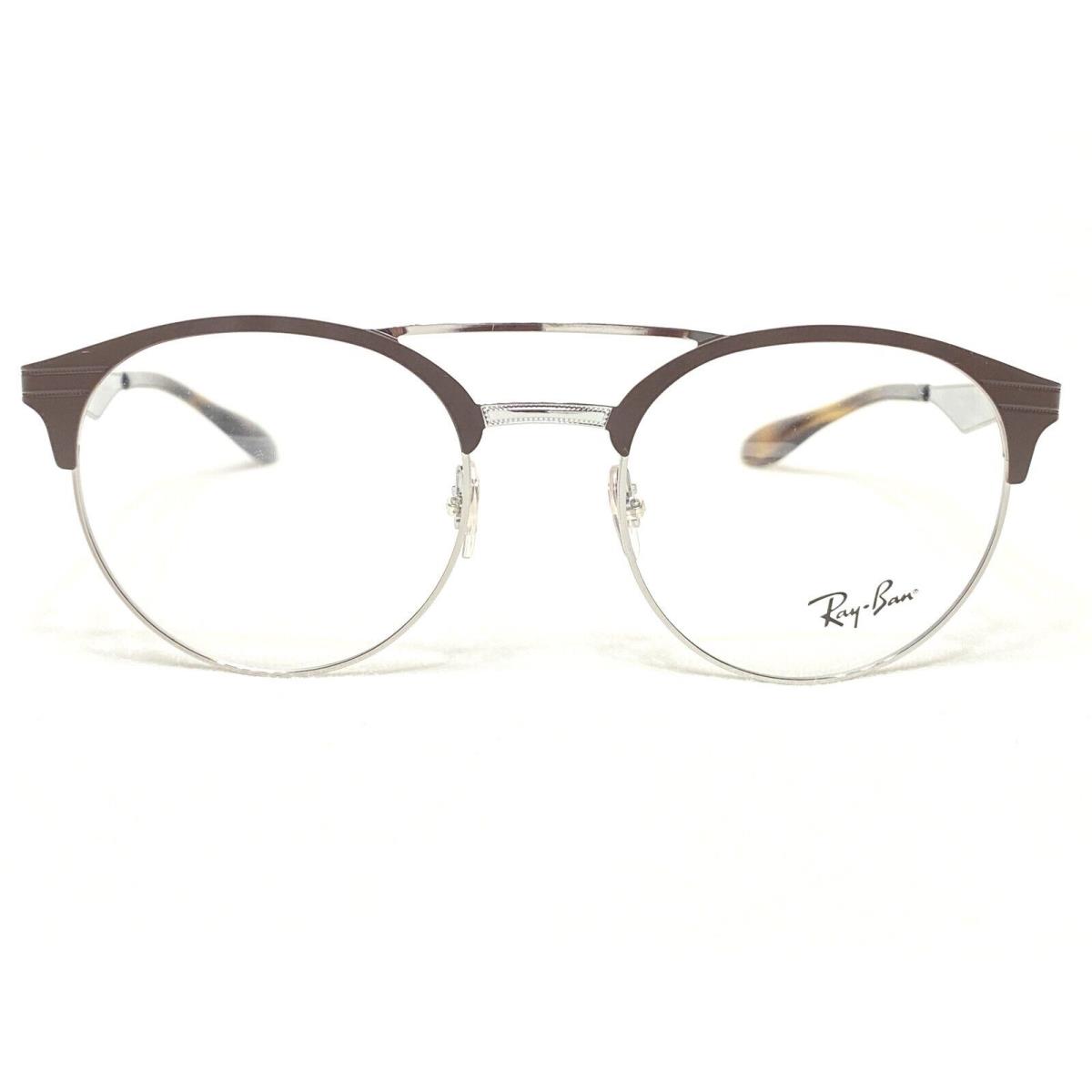 Ray Ban RB3545V 2912 Brown Silver Round Modern Eyeglasses Frames 51/20 145
